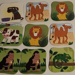 Kids Memory Game Tiles Lot – Animals & Mixed Themes – 31 Replacement Pieces